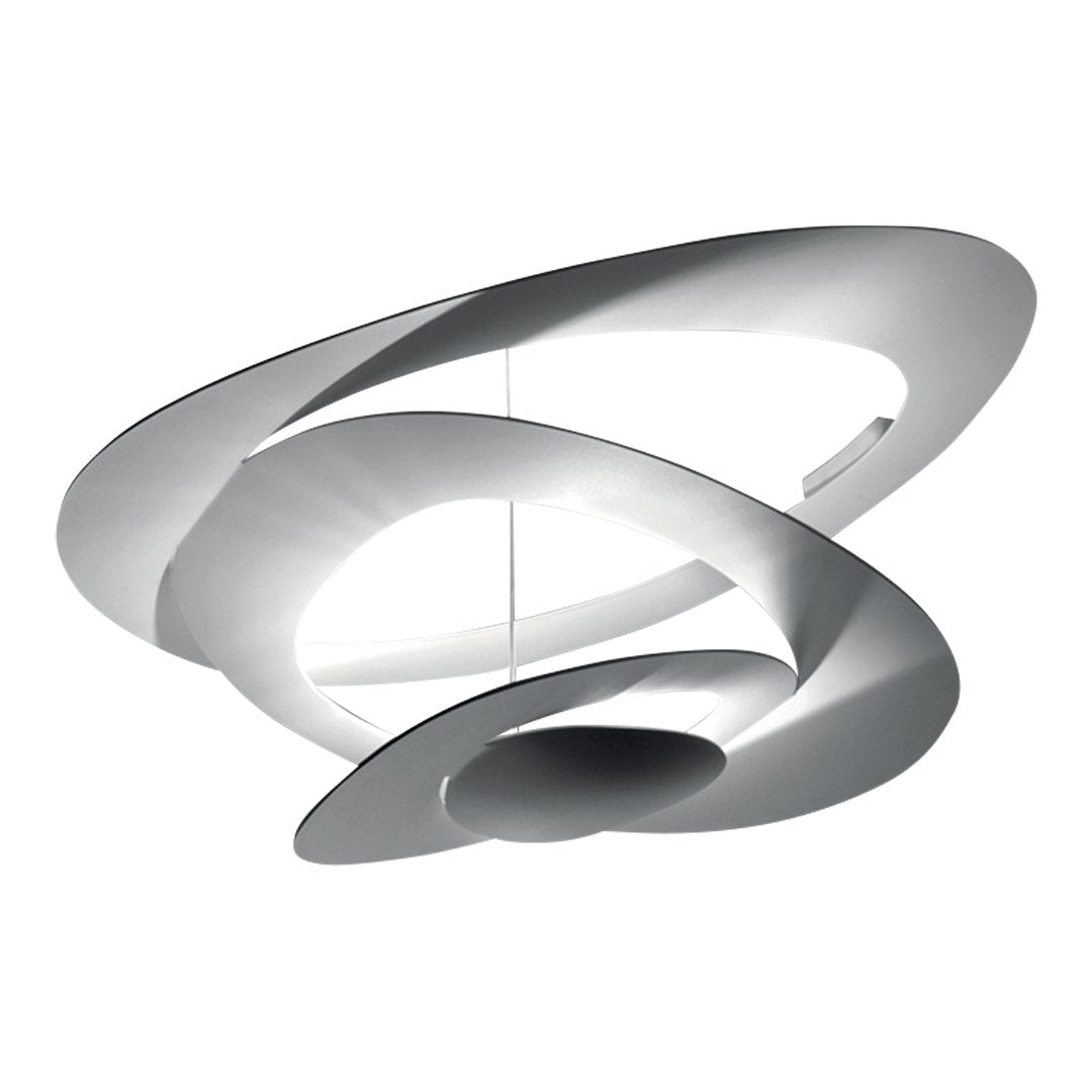 Modern pendant light featuring sleek spiral design in glossy white finish. Perfect for contemporary decor.