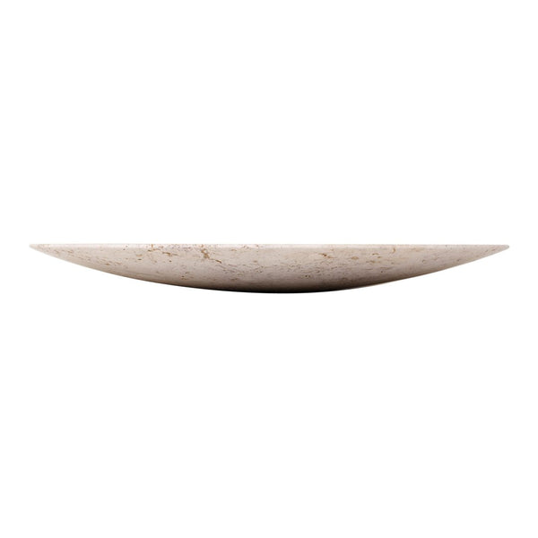 Light beige serving bowl with subtle marbled texture and smooth, contemporary design. Perfect for elegant dining.