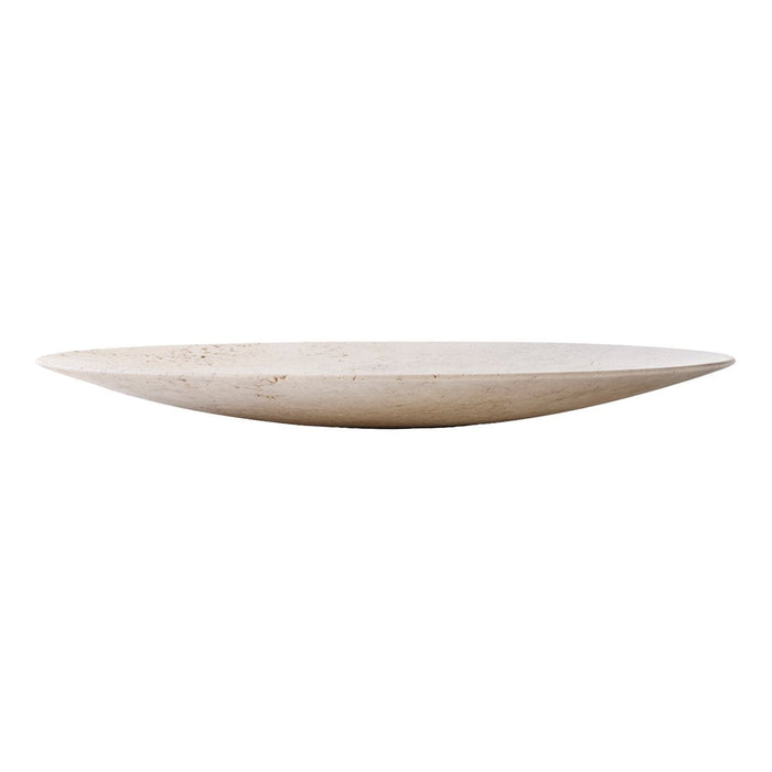 Light beige oval plate with a smooth, matte finish and subtle texture, ideal for minimalist home decor.