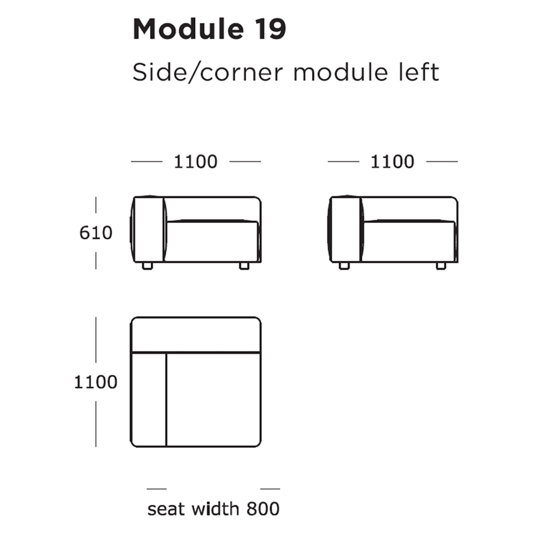 Pontone Modular Sofa (Modules 17-21)