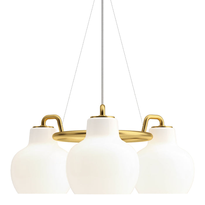 White glass pendant lamp with gold accents, featuring a smooth and modern design. Perfect for elegant lighting.