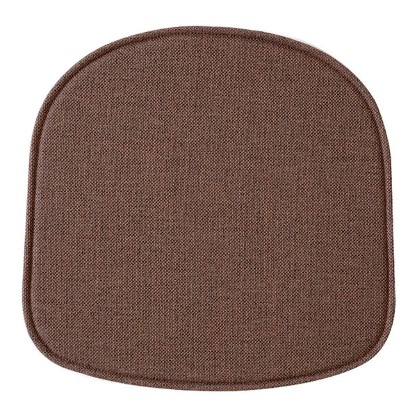 Brown textured square cushion mat with rounded edges, ideal for enhancing decor and comfort.