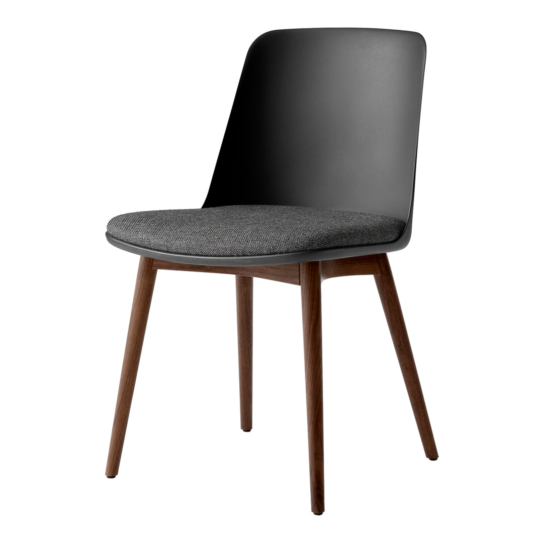 Rely HW72 Side Chair - Seat Upholstered - Walnut Base