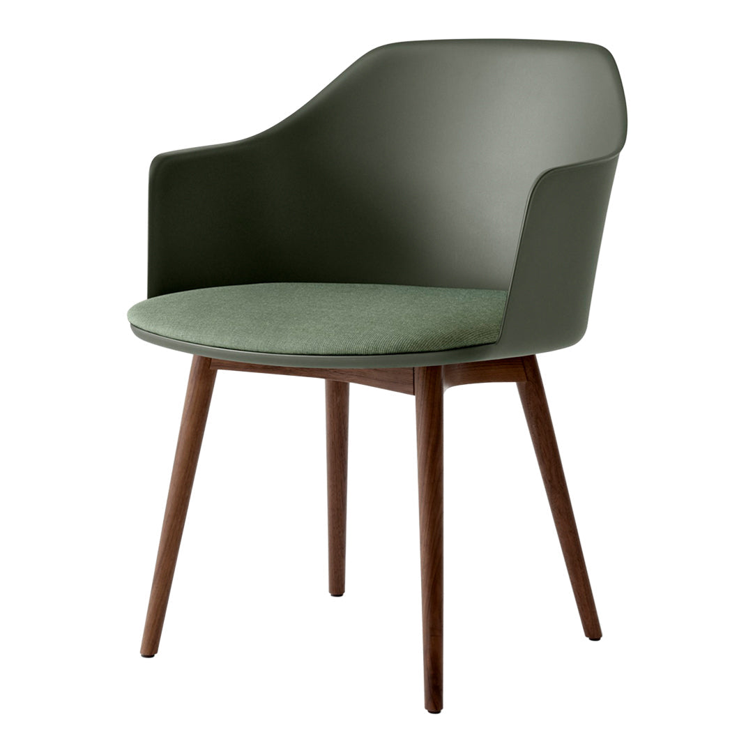 Rely HW77 Armchair - Seat Upholstered - Walnut Base