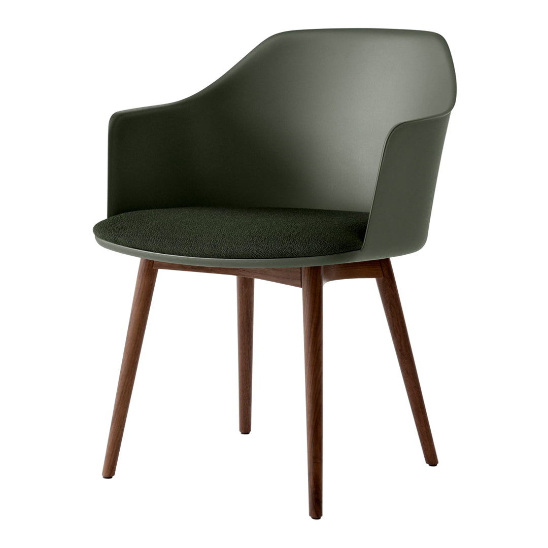 Rely HW77 Armchair - Seat Upholstered - Walnut Base
