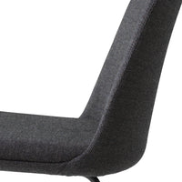 Stylish dark gray chair upholstery with a subtle textured pattern, enhancing modern decor aesthetics.