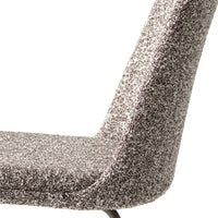 Textured gray and silver fabric chair with a speckled pattern for modern decor.