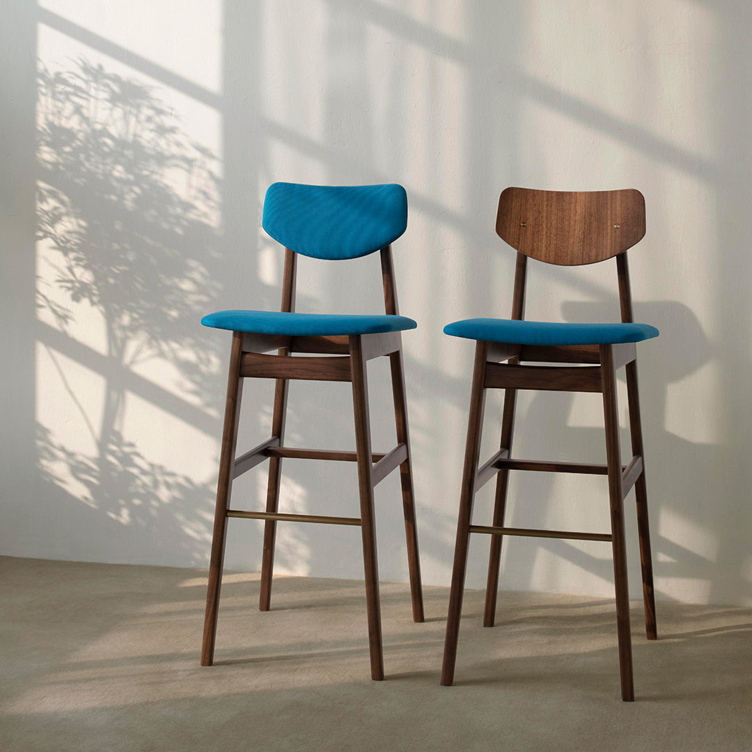 Risom C375 Bar Stool - Seat Upholstered