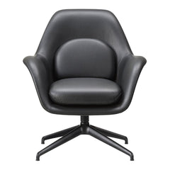 Swoon Lounge Swivel Chair - Petit - Leather Shell