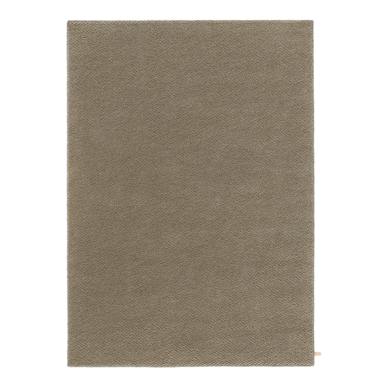 Soft taupe area rug with a plush texture, featuring a solid, minimalist design for versatile home decor.