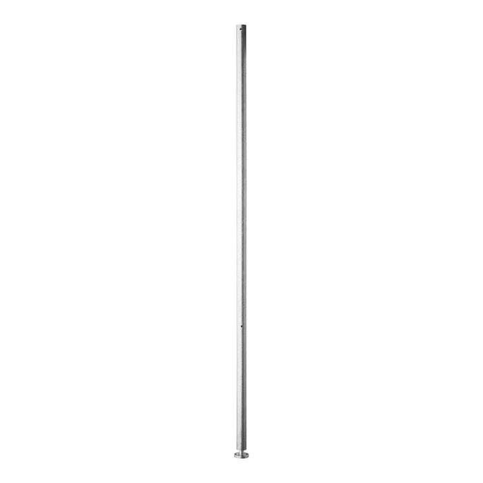 Sleek silver metal pole with a smooth, reflective surface and minimalist design, perfect for various applications.