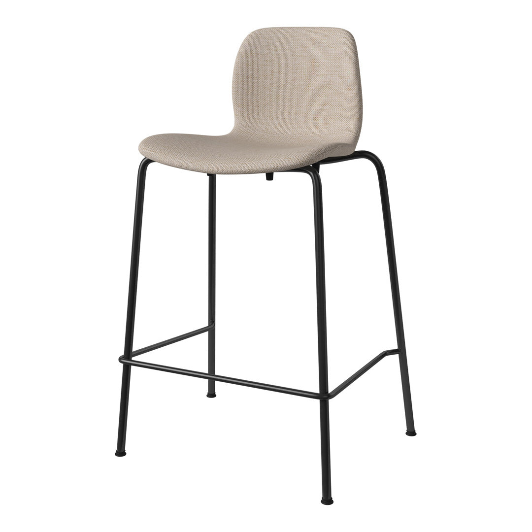 Seed Counter Chair - Upholstered - Steel Base, Black Lacquered