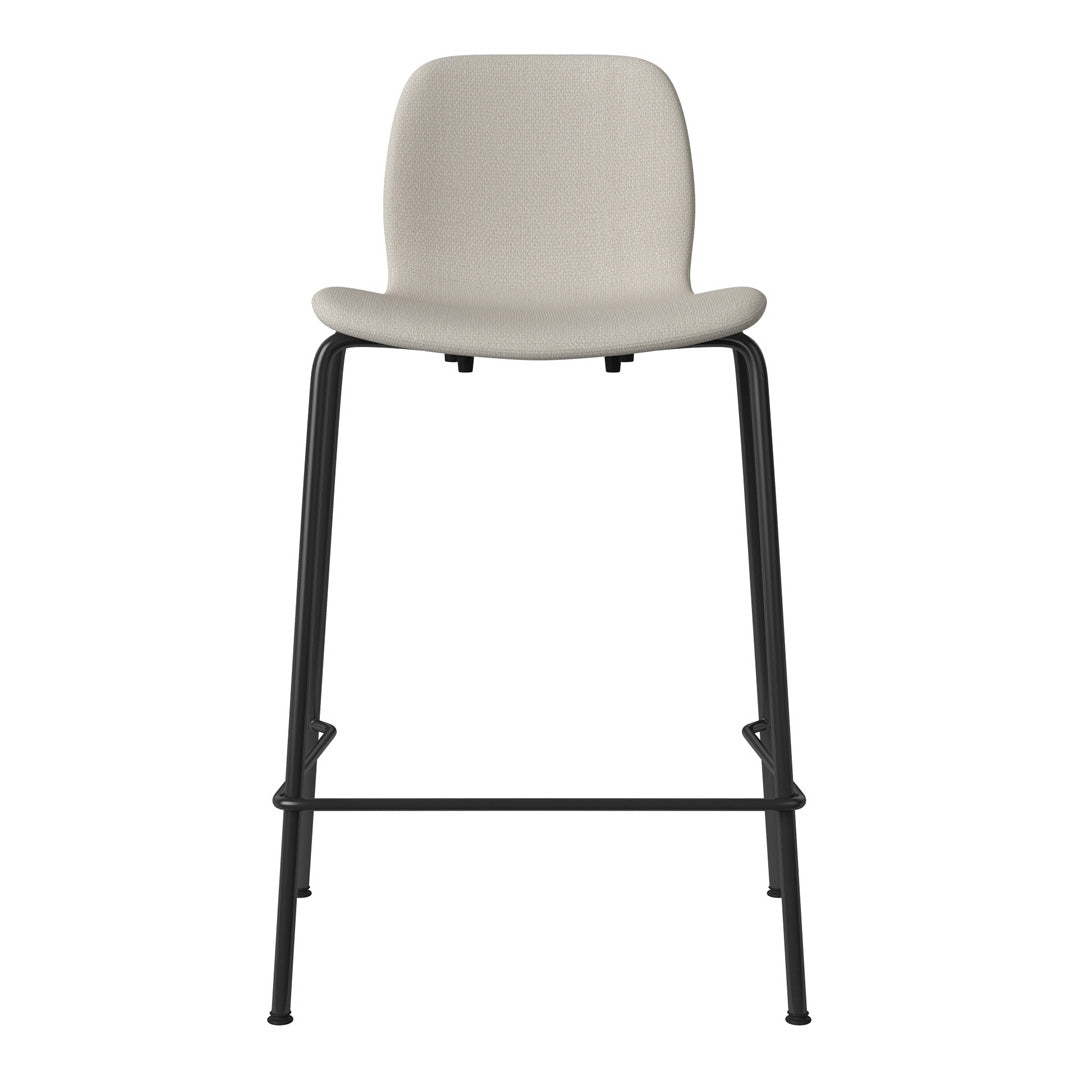 Seed Counter Chair - Upholstered - Steel Base, Black Lacquered