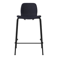 Seed Counter Chair - Upholstered - Steel Base, Black Lacquered