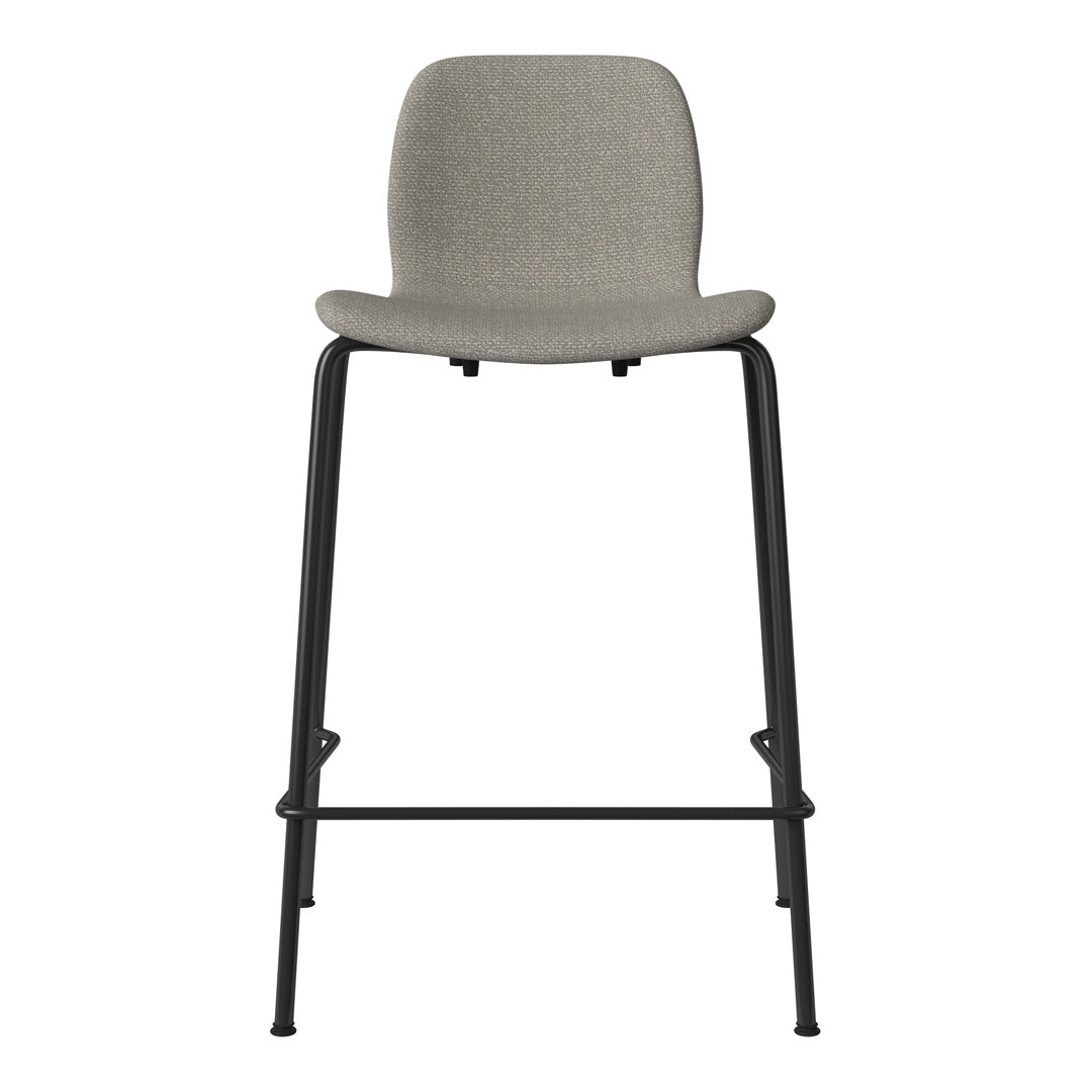 Seed Counter Chair - Upholstered - Steel Base, Black Lacquered