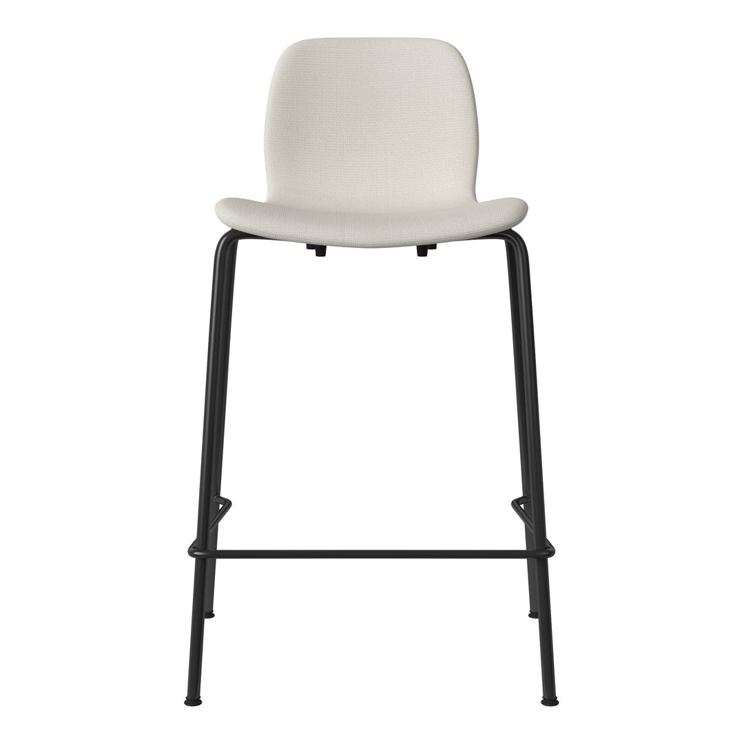 Seed Counter Chair - Upholstered - Steel Base, Black Lacquered