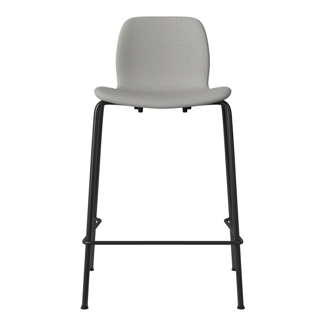 Seed Counter Chair - Upholstered - Steel Base, Black Lacquered