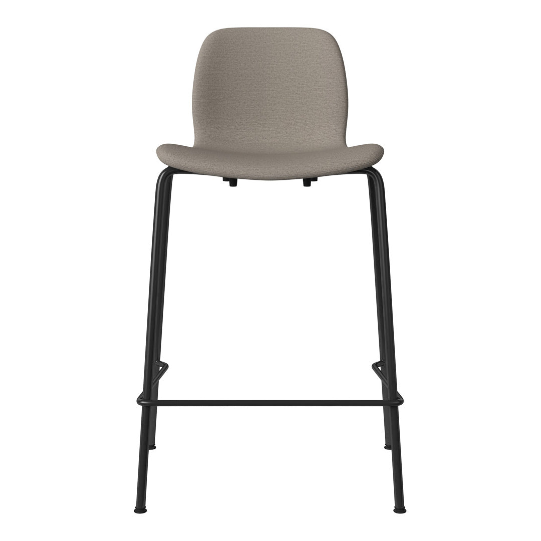 Seed Counter Chair - Upholstered - Steel Base, Black Lacquered