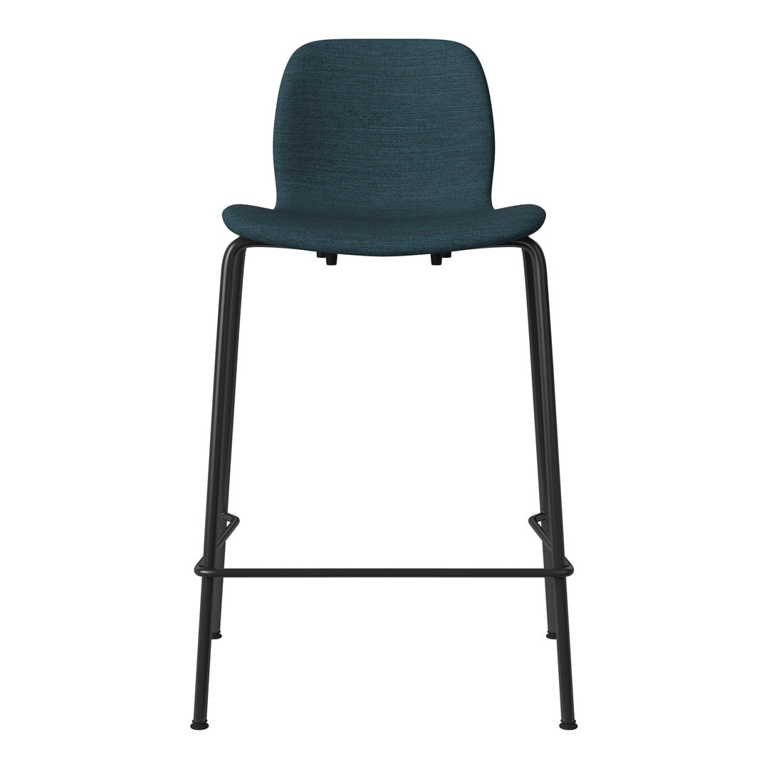 Seed Counter Chair - Upholstered - Steel Base, Black Lacquered