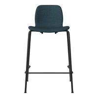 Seed Counter Chair - Upholstered - Steel Base, Black Lacquered