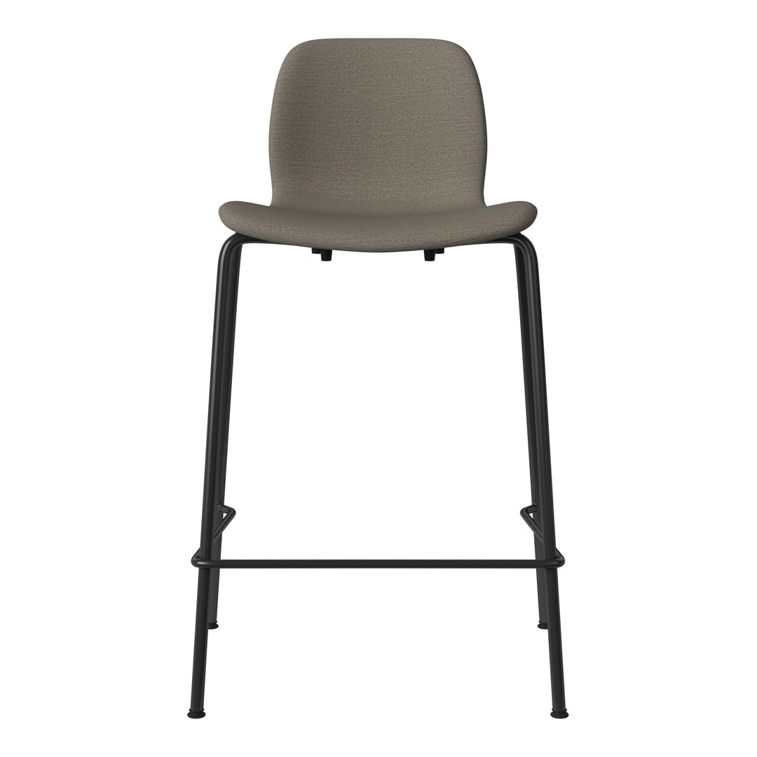 Seed Counter Chair - Upholstered - Steel Base, Black Lacquered