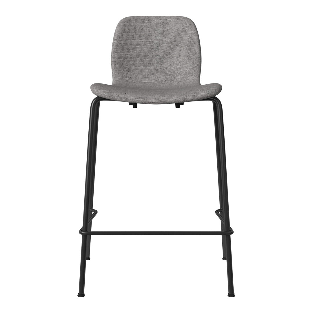 Seed Counter Chair - Upholstered - Steel Base, Black Lacquered