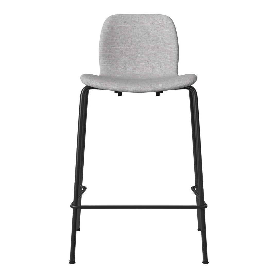 Seed Counter Chair - Upholstered - Steel Base, Black Lacquered