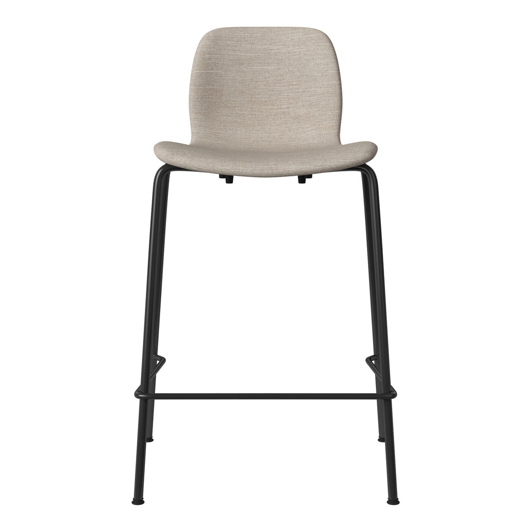 Seed Counter Chair - Upholstered - Steel Base, Black Lacquered