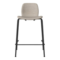 Seed Counter Chair - Upholstered - Steel Base, Black Lacquered