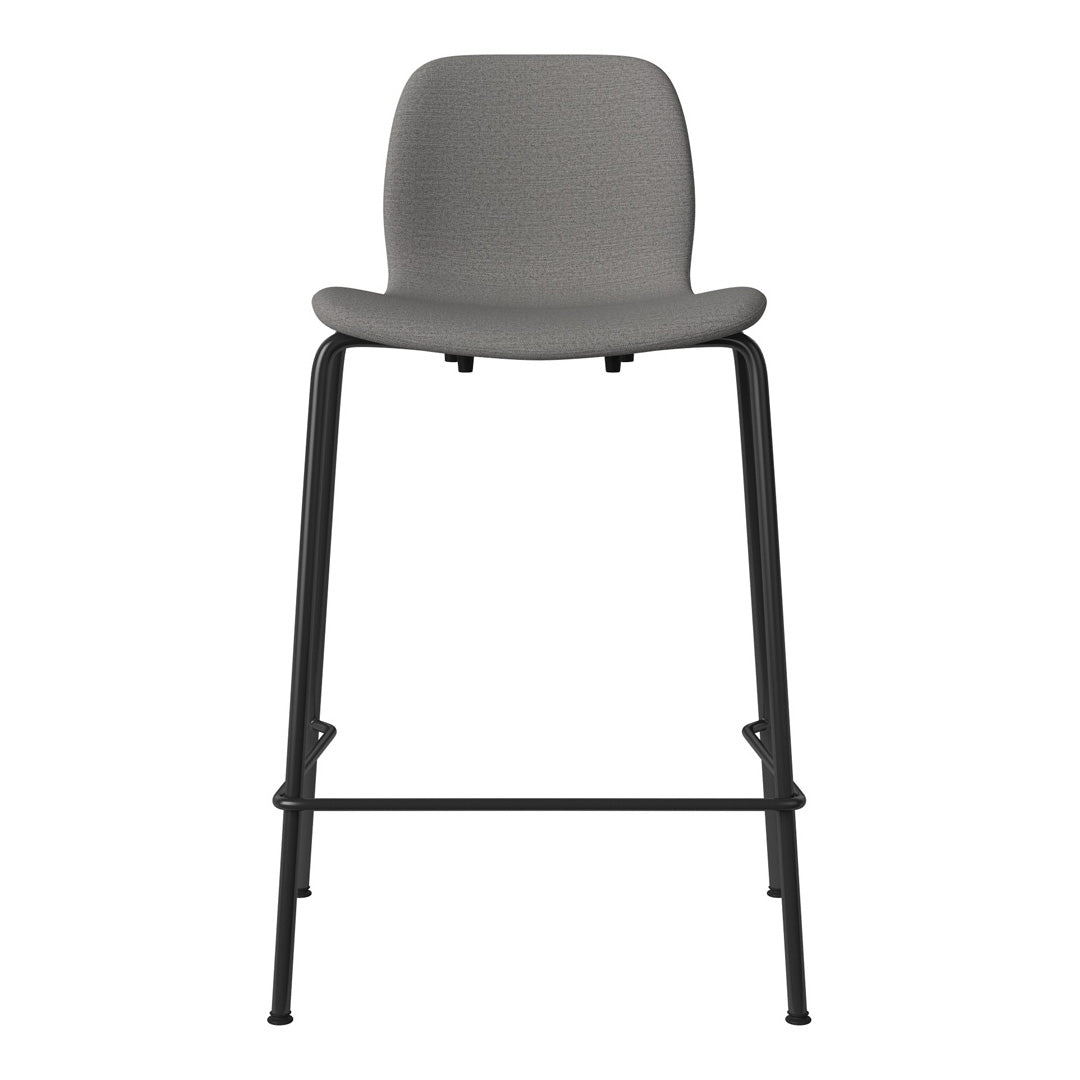 Seed Counter Chair - Upholstered - Steel Base, Black Lacquered