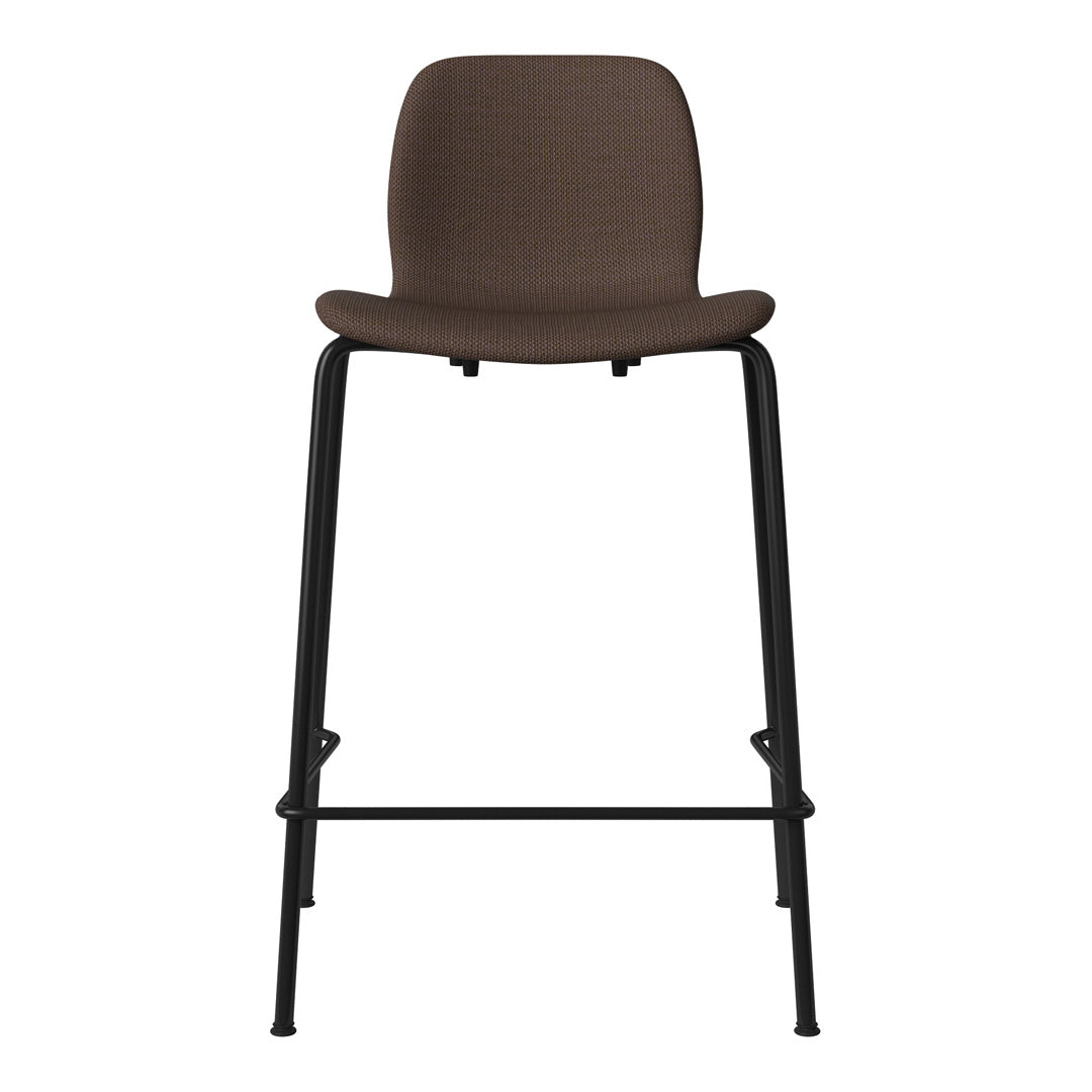 Seed Counter Chair - Upholstered - Steel Base, Black Lacquered