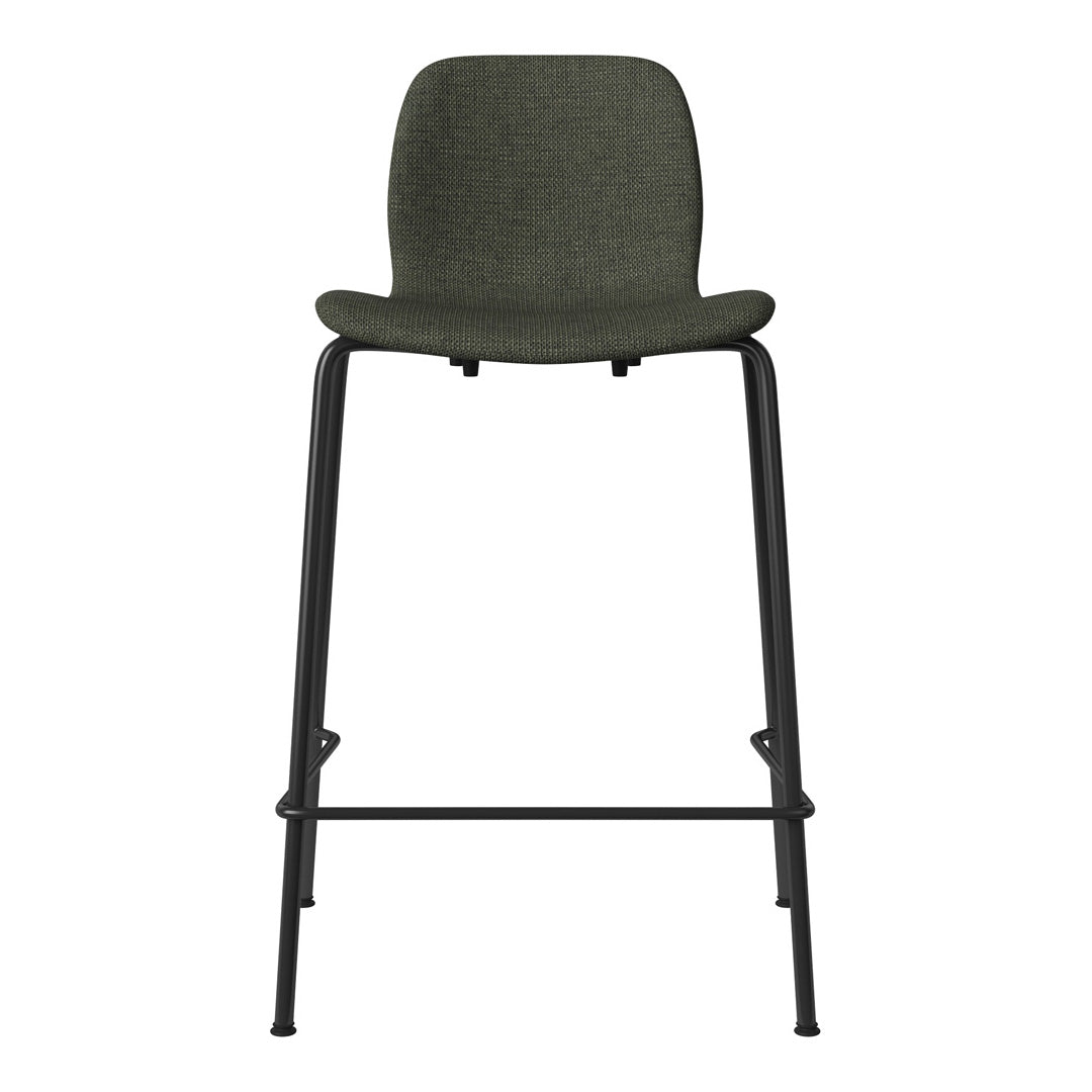 Seed Counter Chair - Upholstered - Steel Base, Black Lacquered