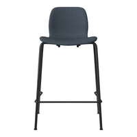 Seed Counter Chair - Upholstered - Steel Base, Black Lacquered