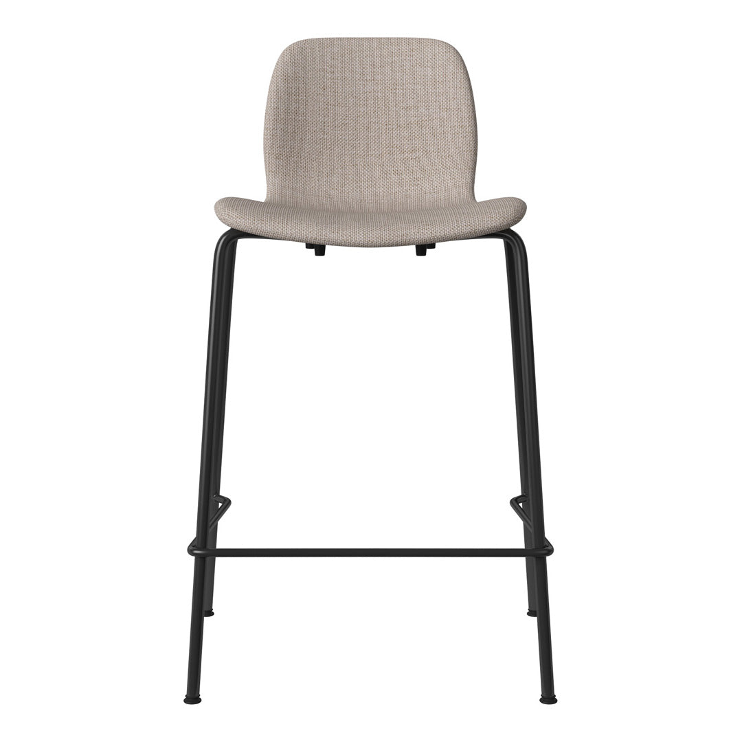 Seed Counter Chair - Upholstered - Steel Base, Black Lacquered
