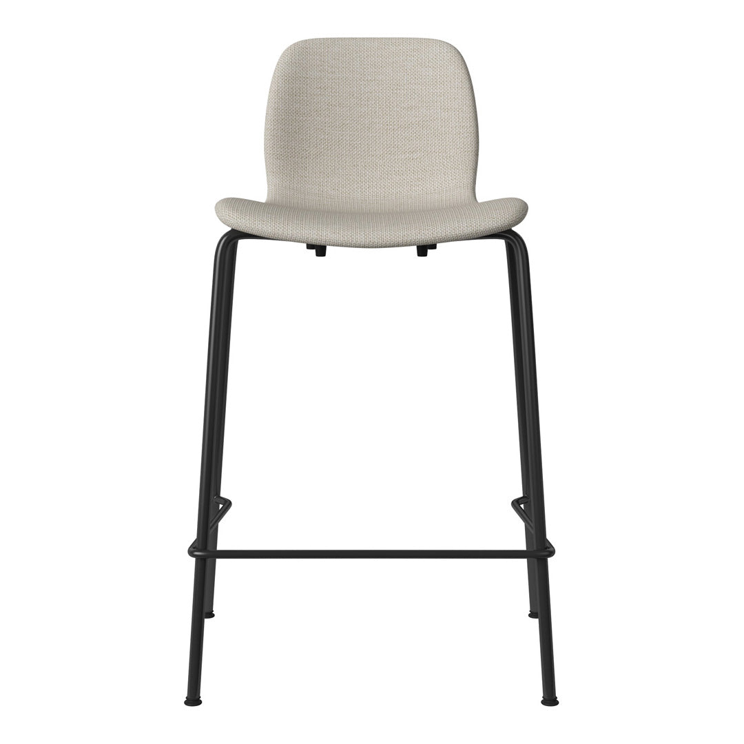 Seed Counter Chair - Upholstered - Steel Base, Black Lacquered