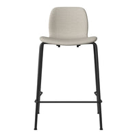 Seed Counter Chair - Upholstered - Steel Base, Black Lacquered