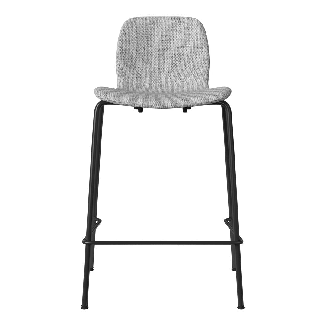 Seed Counter Chair - Upholstered - Steel Base, Black Lacquered