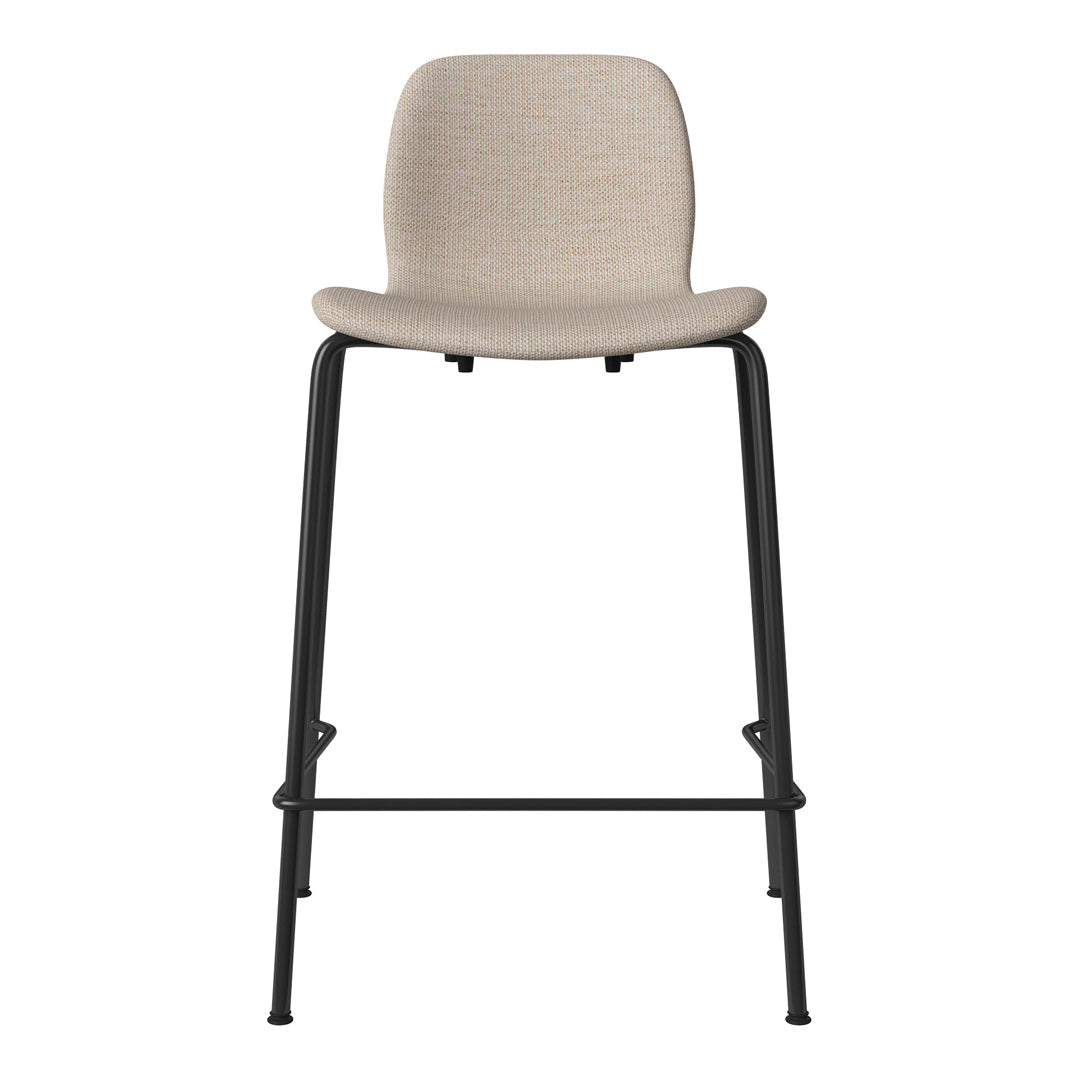 Seed Counter Chair - Upholstered - Steel Base, Black Lacquered
