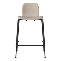 Seed Counter Chair - Upholstered - Steel Base, Black Lacquered