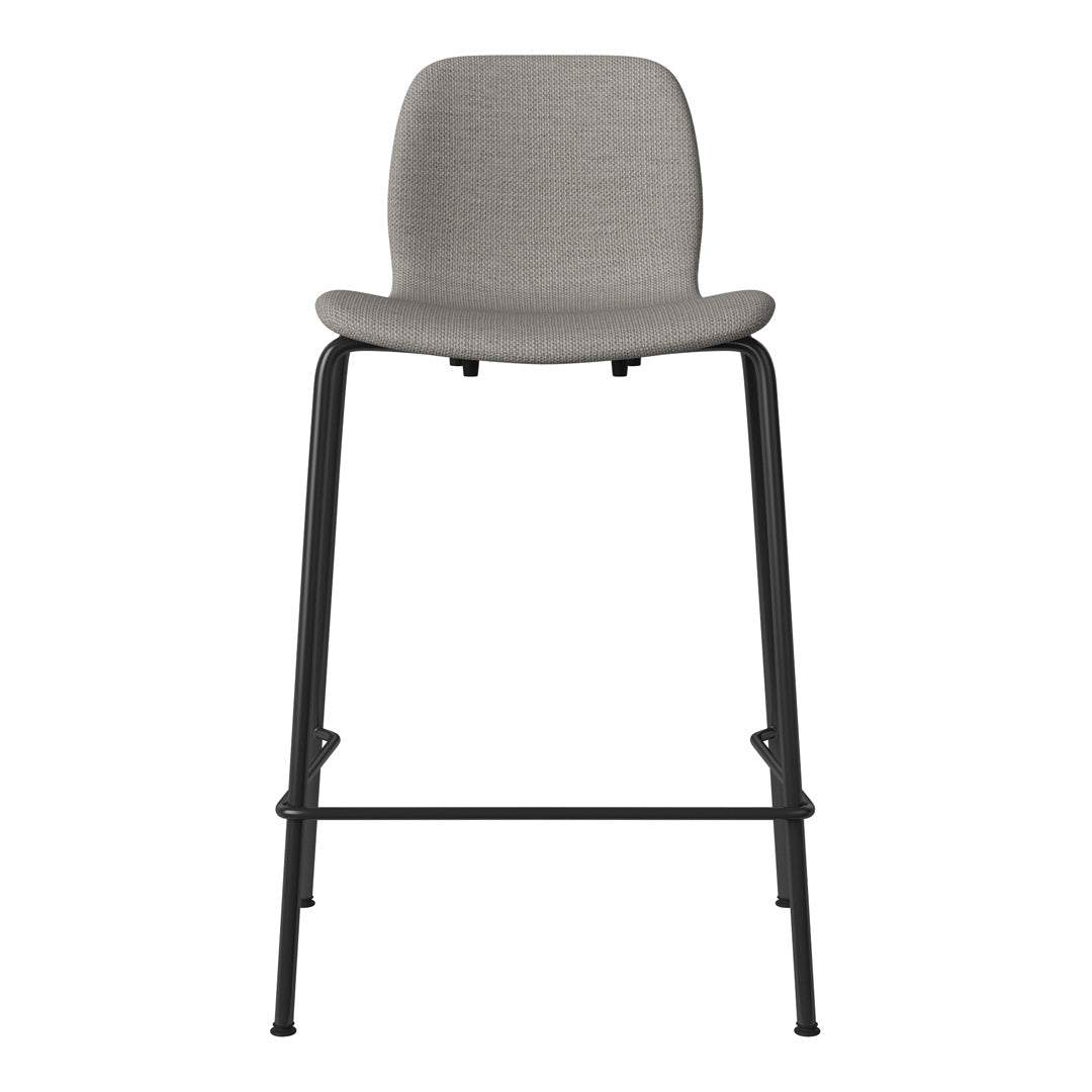 Seed Counter Chair - Upholstered - Steel Base, Black Lacquered