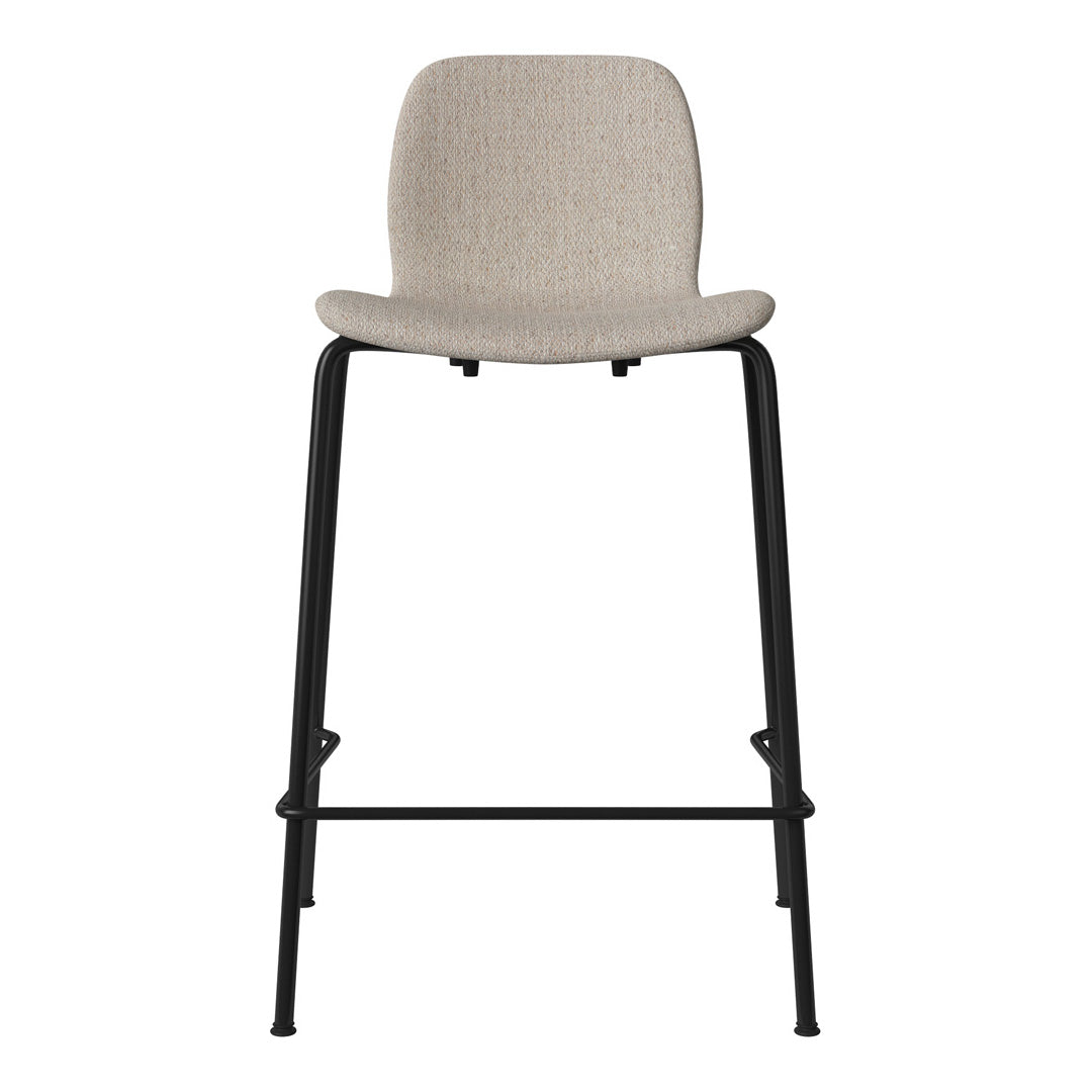 Seed Counter Chair - Upholstered - Steel Base, Black Lacquered