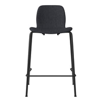 Seed Counter Chair - Upholstered - Steel Base, Black Lacquered