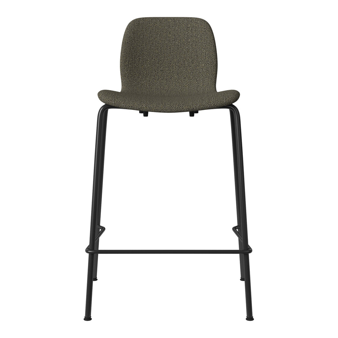 Seed Counter Chair - Upholstered - Steel Base, Black Lacquered