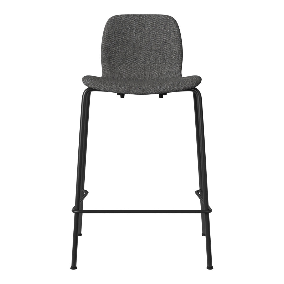 Seed Counter Chair - Upholstered - Steel Base, Black Lacquered