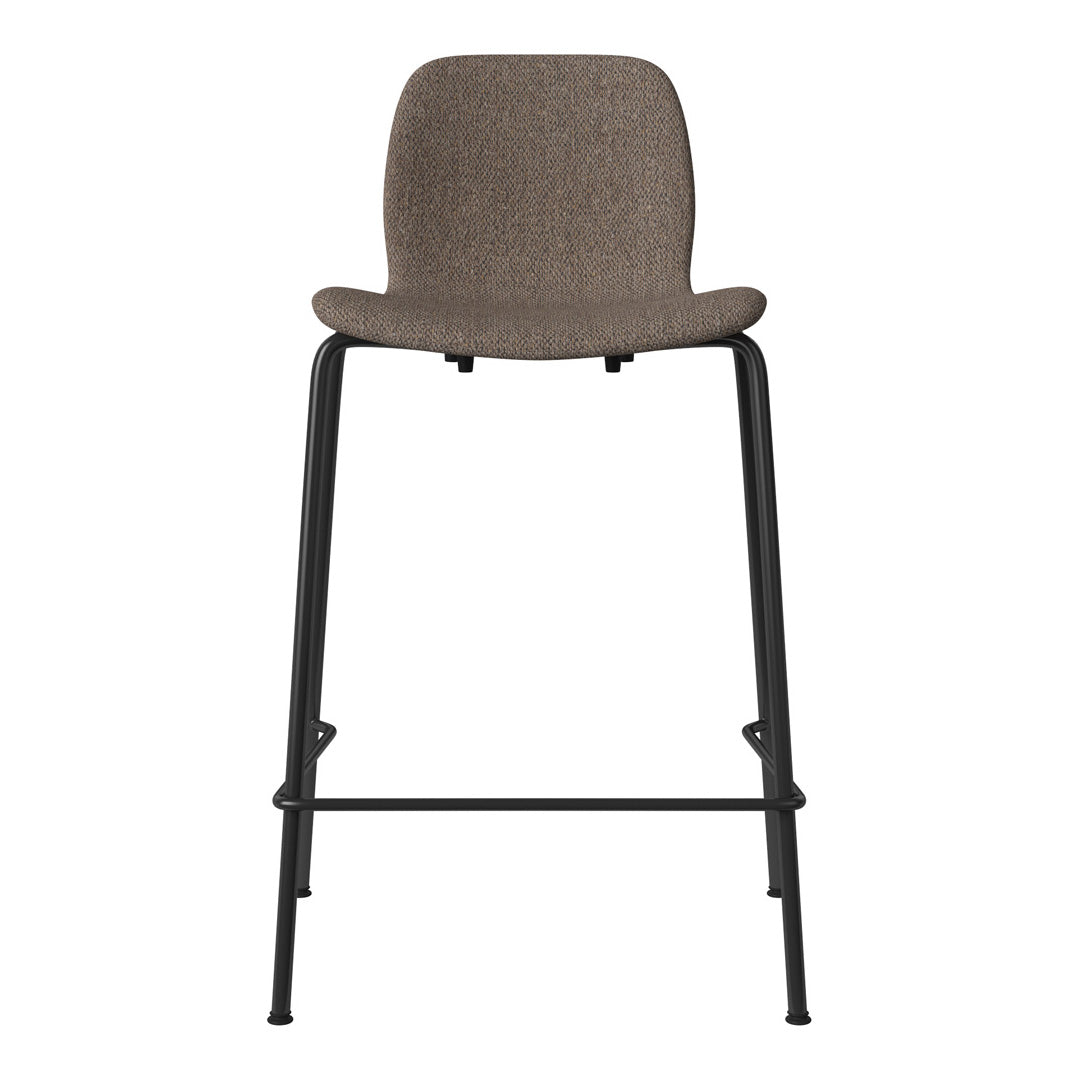 Seed Counter Chair - Upholstered - Steel Base, Black Lacquered