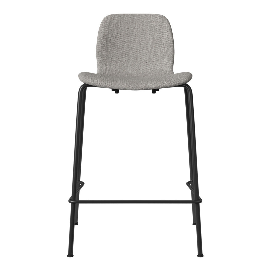 Seed Counter Chair - Upholstered - Steel Base, Black Lacquered