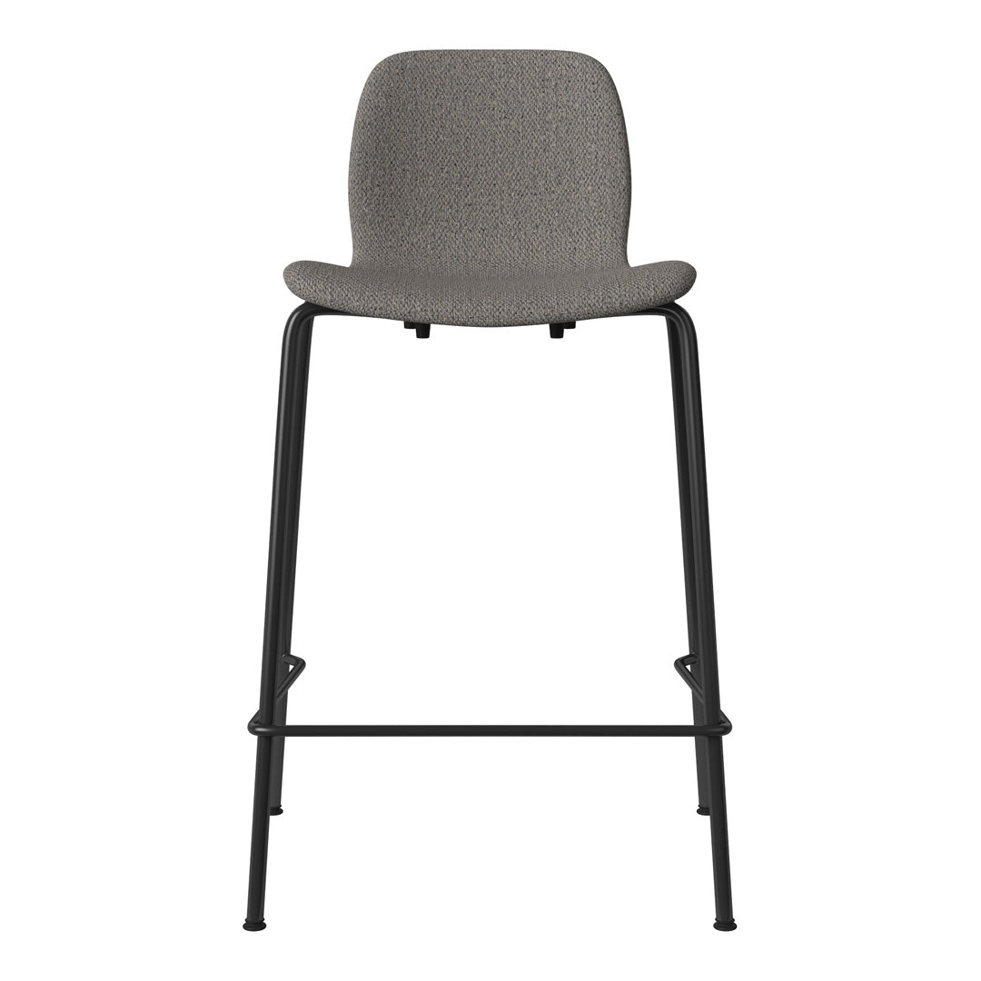 Seed Counter Chair - Upholstered - Steel Base, Black Lacquered