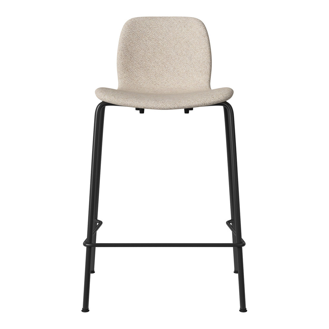 Seed Counter Chair - Upholstered - Steel Base, Black Lacquered