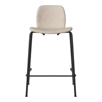 Seed Counter Chair - Upholstered - Steel Base, Black Lacquered