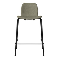 Seed Counter Chair - Upholstered - Steel Base, Black Lacquered